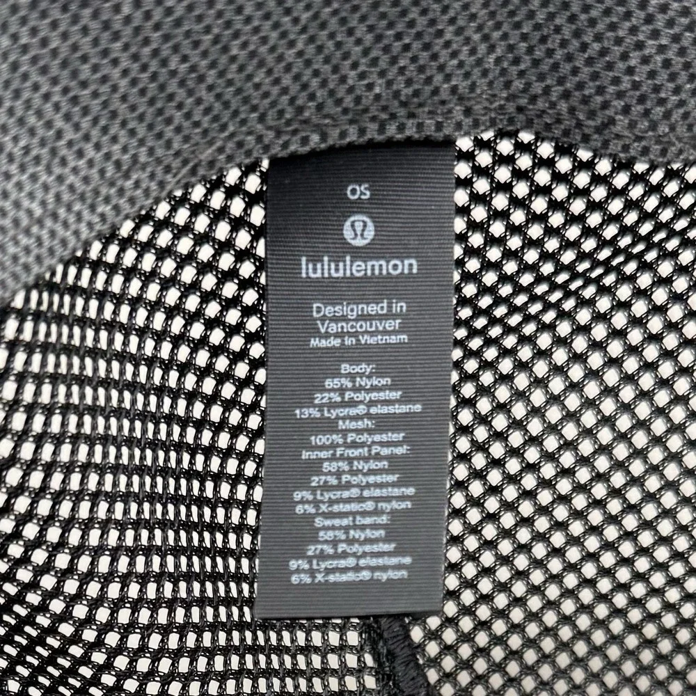 Lululemon Hat‎ Black Camo Snapback Mesh Back One Size Performance Cap
